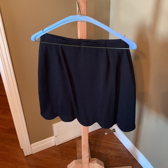 Black Scalloped TopShop Preppy Mini Skirt Size 6 - Picture 4 of 4